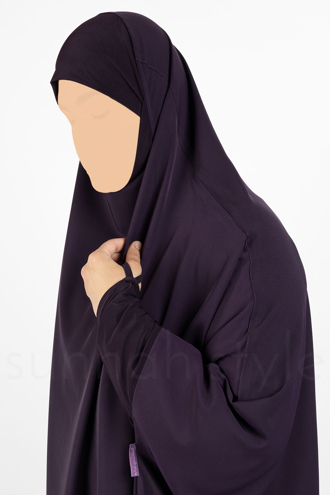 Sunnah Style Signature Jilbab Top Knee Length Dark Violet